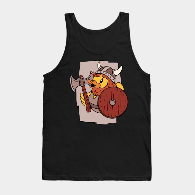 Cute Viking Rubber Ducky // Squeaky Duck Viking Tank Top by Now Boarding